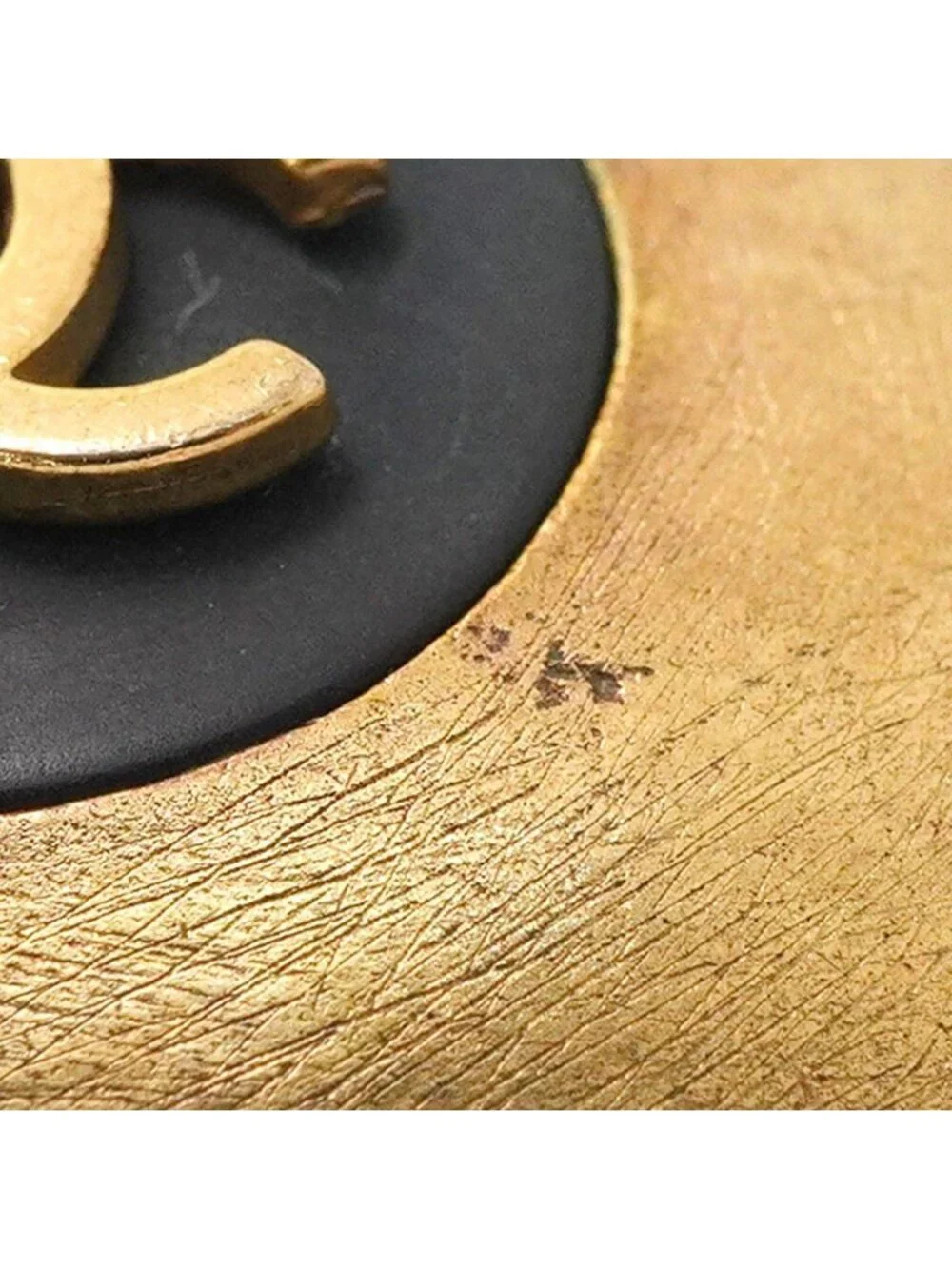 Chanel Earrings Vintage CC Logo Round
